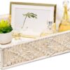 Decorative Tray Boho Home Decor Basket TBF3, a basket filled with decorative items