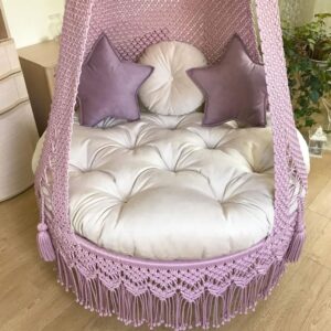 Macrame Double Line Plain Swing Chair for Adults & Kids TOPW- 78