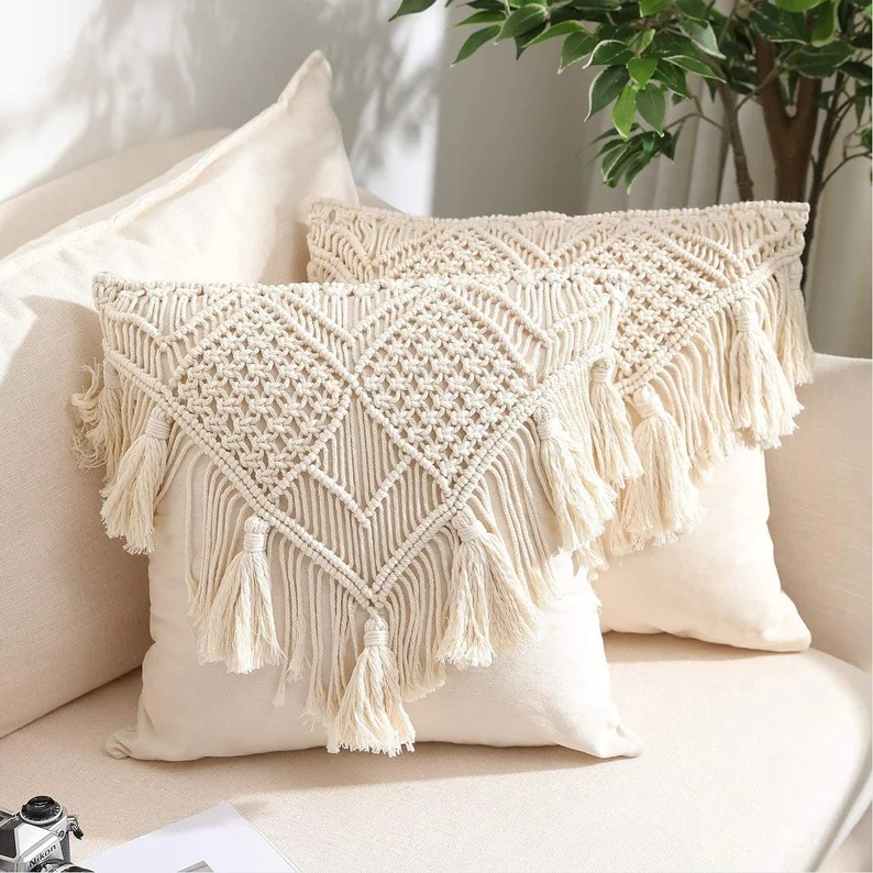 Cotton Macrame Handmade Knit Floor Cushion