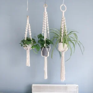 Chunky Macrame Plant Hanger / Spiral Crown / 3 sizes / Handmade Hanging Planter