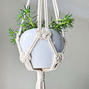 Macrame Plant Hangers With Tassel, Hanging Indoor Planters, Macrame Plant Holders, Simple Minimalist Boho Decor