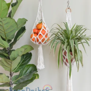 Macrame hanging basket, Macrame Vegetable bag, Macrame Fruit bag, Macrame plant holder, Christmas Gifts
