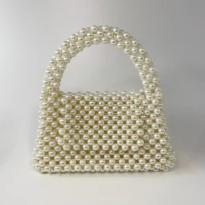 Pearl Bag, Wedding Handbag, Evening bag, Beaded Handbag, Gift For Her, Vintage Bag, Pearl Beaded Handbag, Bridal Bag, Bead Purse Pearl