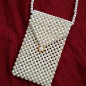 Pearl Beaded Bag Handmade