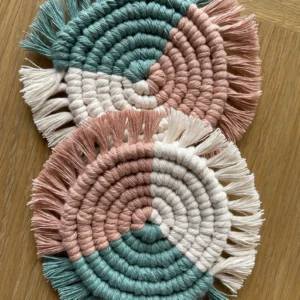 Set of 2 Gorgeous handmade macrame coasters