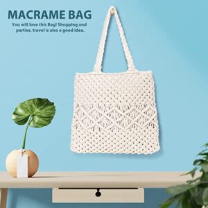 THE TOP KNOTT Stylish Handmade Macrame Sling Bags For Women’s macrame hand bag full size Beige ( bag008)