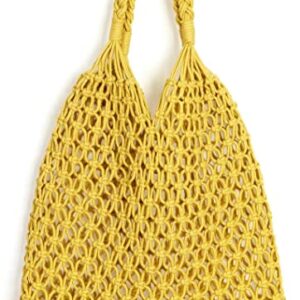 THE TOP KNOTT Stylish Handmade Macrame Sling Bags For Women’s macrame hand bag full size Beige ( bag004)
