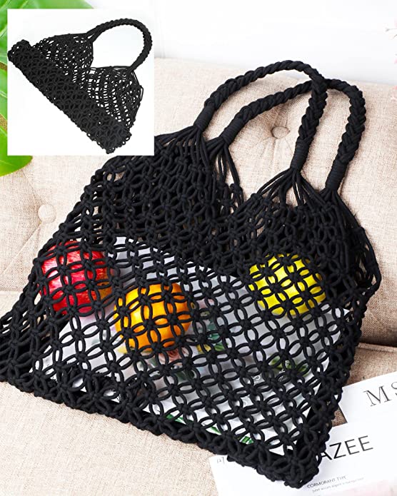 THE TOP KNOTT Stylish Handmade Macrame Sling Bags For Women’s macrame hand bag full size Beige ( bag006)